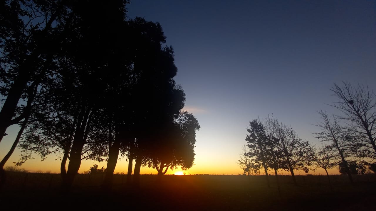La vista del horizonte desde la casa de Kari en Rauch.
